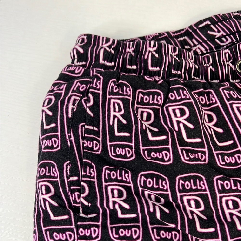 Urban Outfitters Rolling Loud B2ss Black and Pink Geometric Print Shorts - Picture 6 of 8